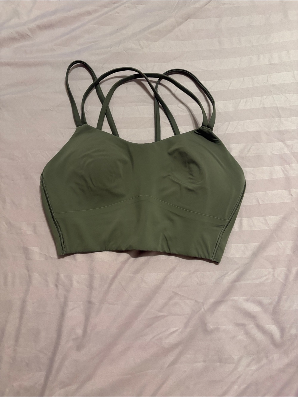 lululemon athletica Olive Green Strappy Sports Bra
